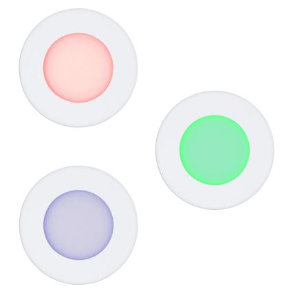 Eglo - LOT DE 3 spots encastrables LED RGB dimmables FUEVA-C LED/3W/230V Ø 8,5 cm