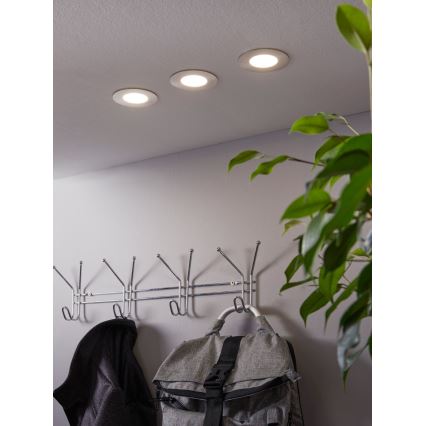 Eglo - Lot de 3 spots encastrables LED RGB dimmables FUEVA-C 1xLED/3W/230V Ø 8,5 cm