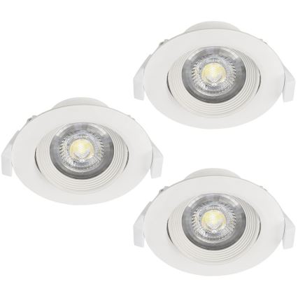 Eglo - LOT DE 3 luminaires encastrés SARTIANO LED/5W/230V