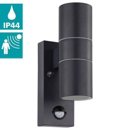 Eglo - Applique murale LED extérieure avec détecteur 2xGU10/3W/230V IP44
