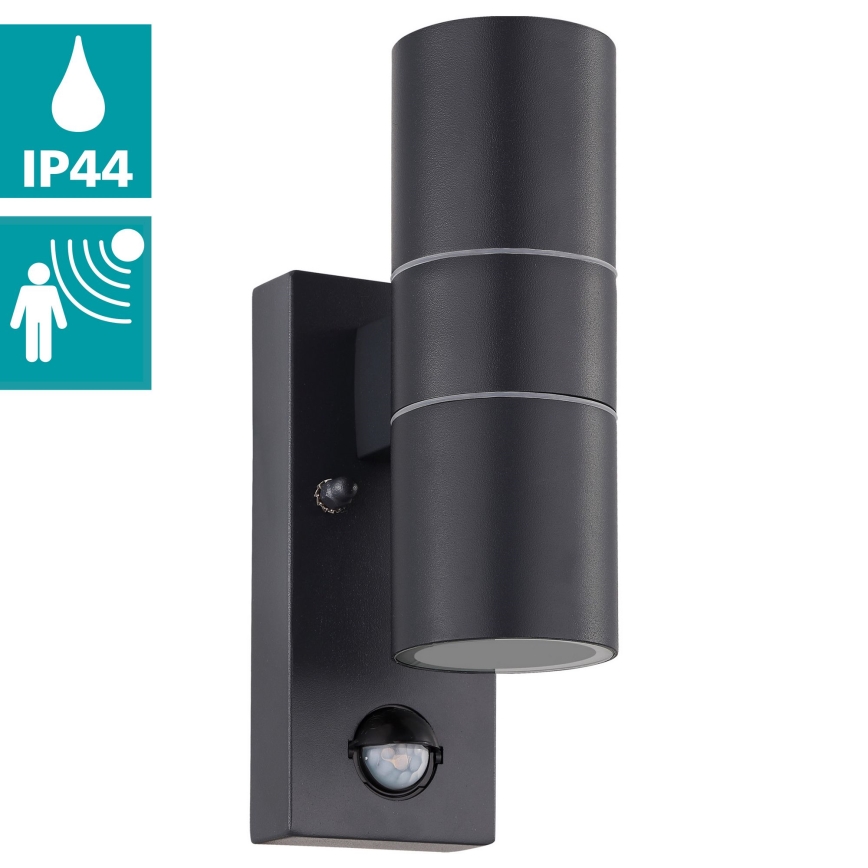 Eglo - Applique murale LED extérieure avec détecteur 2xGU10/3W/230V IP44