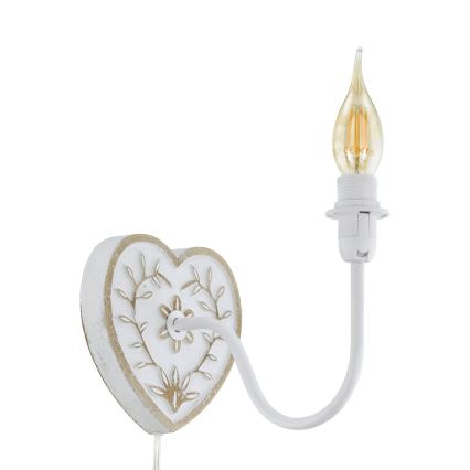 Eglo 33004 - Applique murale 1xE14/40W/230V blanche/patinée