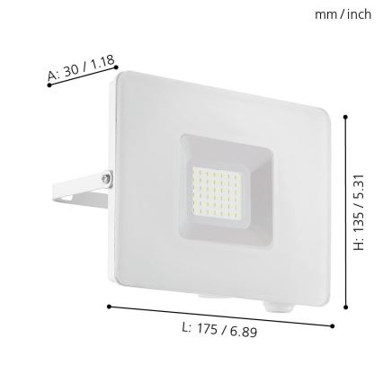 Eglo - Projecteur LED LED/30W/230V IP65