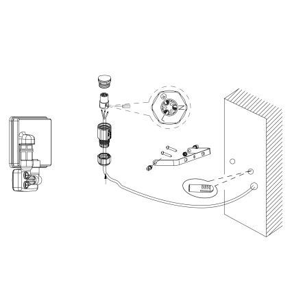 Eglo - Projecteur LED avec détecteur LED/50W/230V IP44