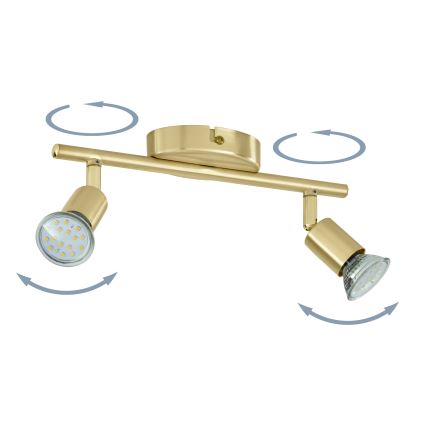 Eglo - Spot LED 2xGU10/2,8W/230V 3000K doré