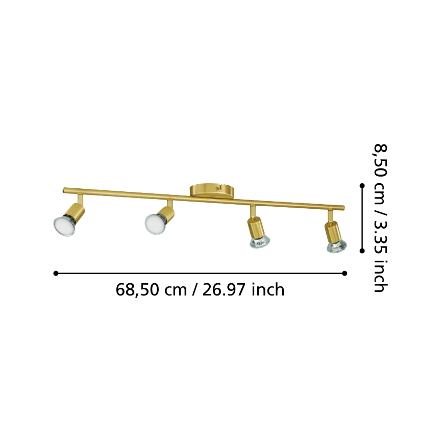 Eglo - Spot LED 4xGU10/2,8W/230V 3000K doré