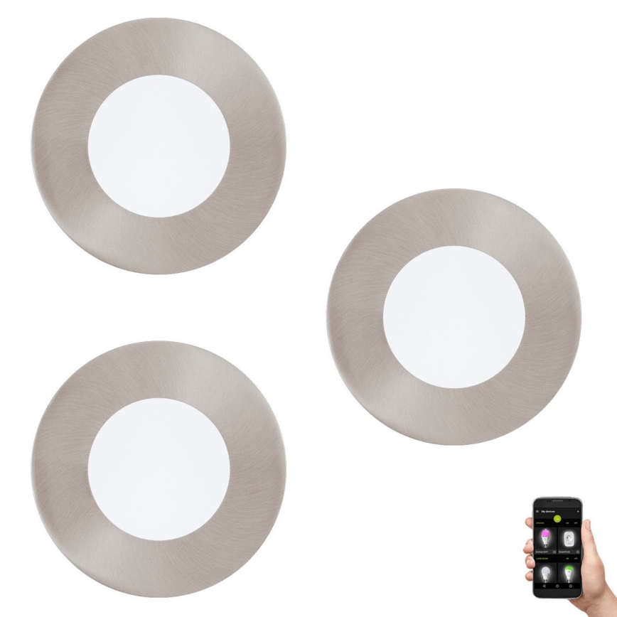 Eglo 33216 - Lot de 3 spots encastrés LED RGBW dimmables FUEVA-C LED/3W/230V Ø 8,5 cm