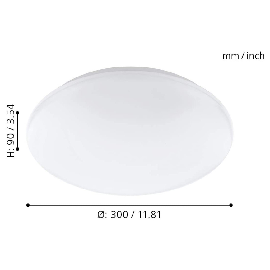 Eglo 33219 - Plafonnier LED RGBW dimmable GIRON-C LED/17W/230V Ø 30 cm blanc