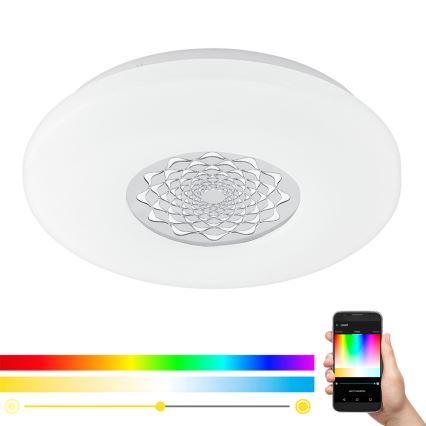 Eglo 33248 - Plafonnier LED RGBW dimmable CAPASSO-C LED/17W/230V 2700–6500K Ø 34 cm