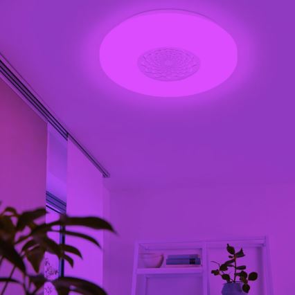 Eglo 33248 - Plafonnier LED RGBW dimmable CAPASSO-C LED/17W/230V 2700–6500K Ø 34 cm