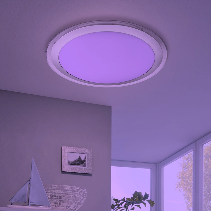 Eglo 33255 - Plafonnier LED RGBW dimmable COMPETA-C LED/17W/230V 2700-6500K Ø 43 cm