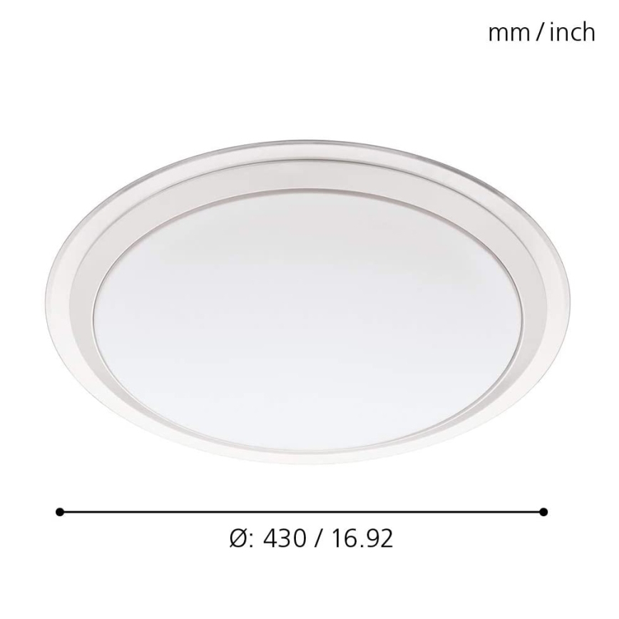 Eglo 33255 - Plafonnier LED RGBW dimmable COMPETA-C LED/17W/230V 2700-6500K Ø 43 cm