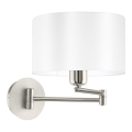 Eglo 33269 - Applique murale PASTERI 1xE27/60W/230V chrome mat/blanc