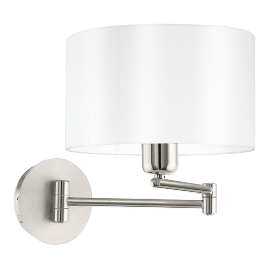 Eglo 33269 - Applique murale PASTERI 1xE27/60W/230V chrome mat/blanc