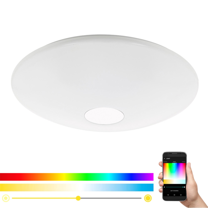 Eglo 33271 - Plafonnier LED RGBW dimmable TOTARI-C LED/34W/230V Ø 60 cm + télécommande