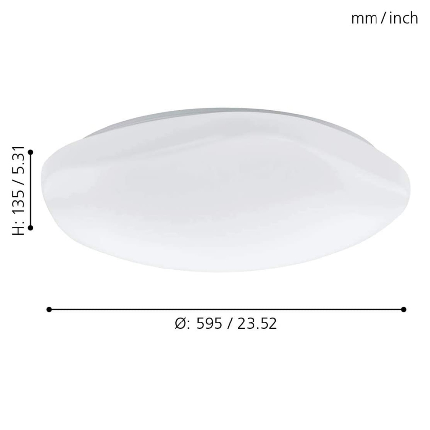 Eglo 33272 - Plafonier RGBW à intensité variable TOTARI-C LED/34W/230V 2700-6500K blanc + Télécommande