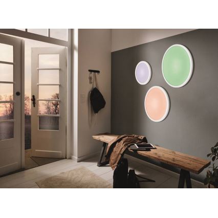 Eglo 33341 - Plafonnier LED RGBW dimmable SARSINA-C LED/16W/230V 2700-6500K Ø 30 cm + télécommande