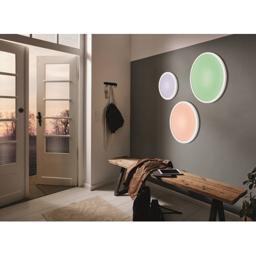 Eglo 33341 - Plafonnier LED RGBW dimmable SARSINA-C LED/16W/230V 2700-6500K Ø 30 cm + télécommande