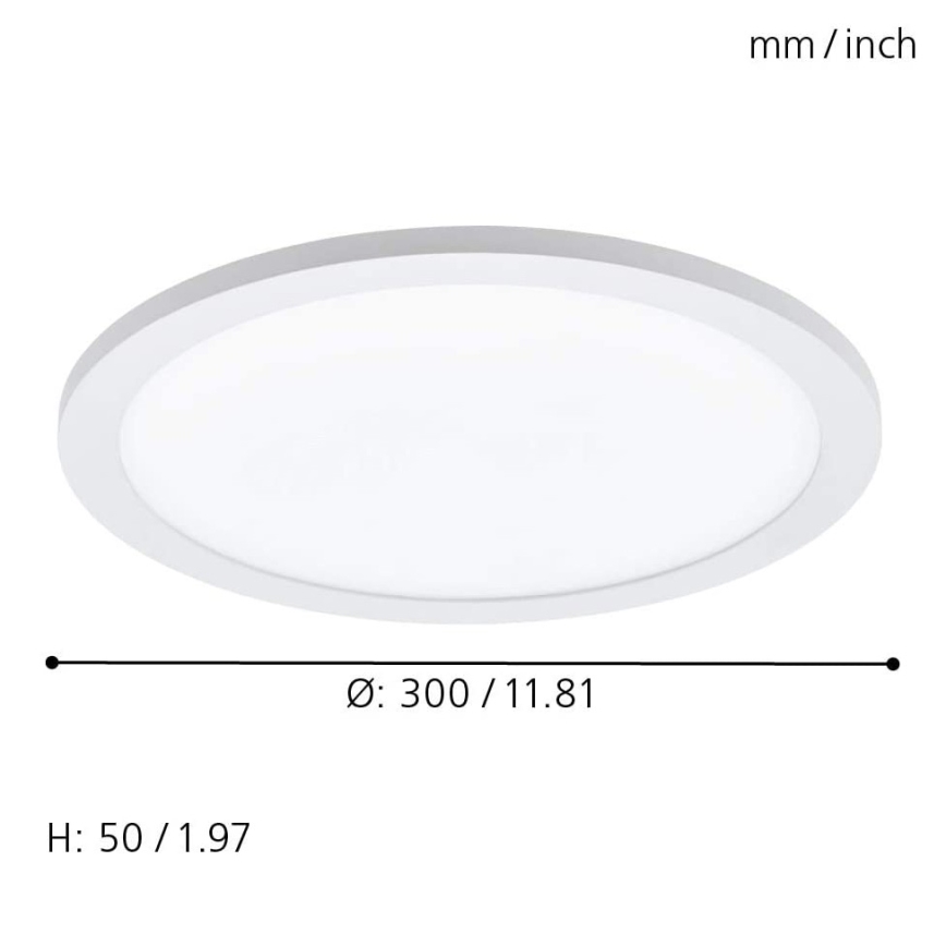 Eglo 33341 - Plafonnier LED RGBW dimmable SARSINA-C LED/16W/230V 2700-6500K Ø 30 cm + télécommande