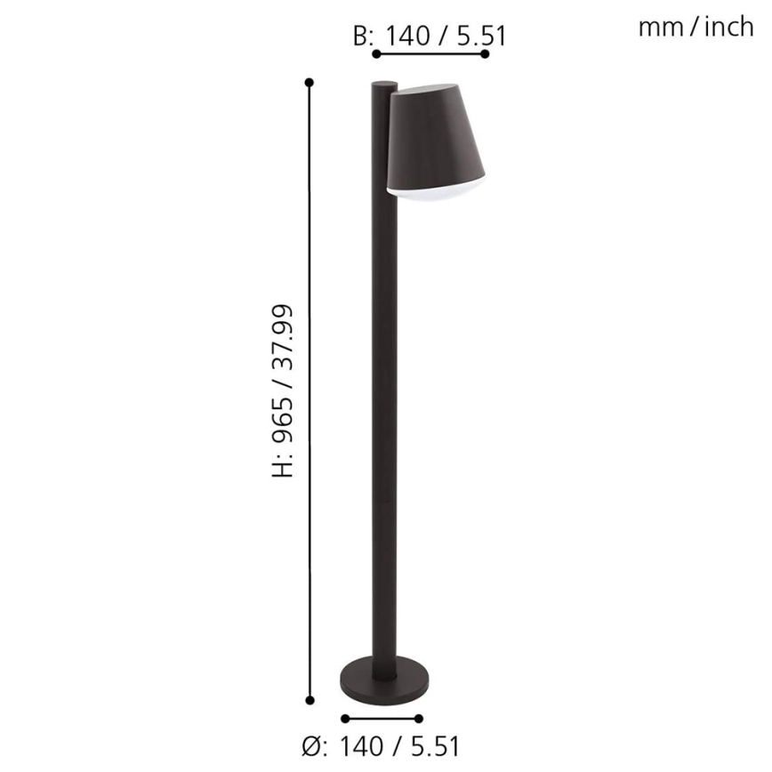 Eglo 33561 - Lampe d'extérieur LED dimmable CALDIERO-C 1xE27/9W/230V IP44 anthracite