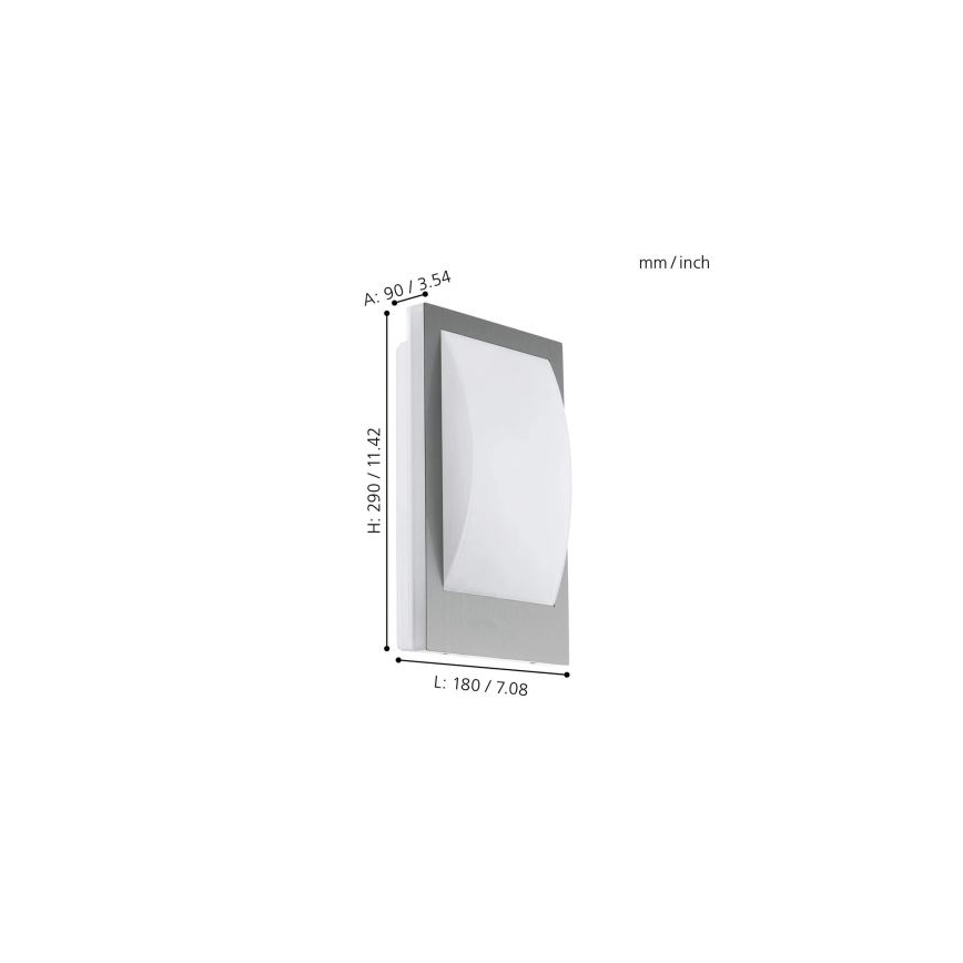 Eglo 33569 - Applique murale extérieure VERRES-C LED/9W/230V IP44 chrome mat