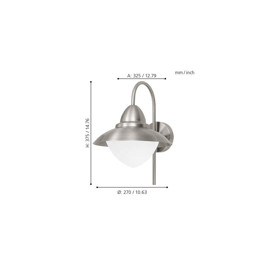 Eglo 33583 - Applique murale extérieure LED RGBW SIDNEY 1xE27/9W/230V IP44