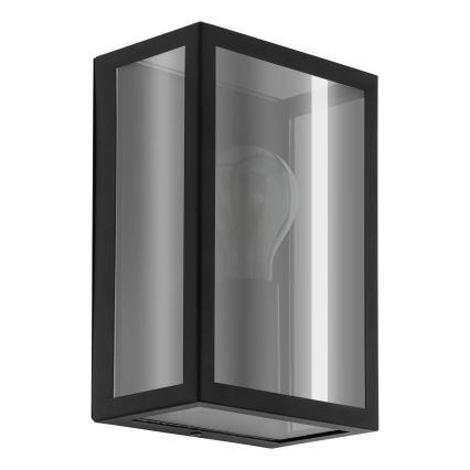 Eglo - Applique murale d'extérieur 1xE27/60W/230V IP44 noire/fumée