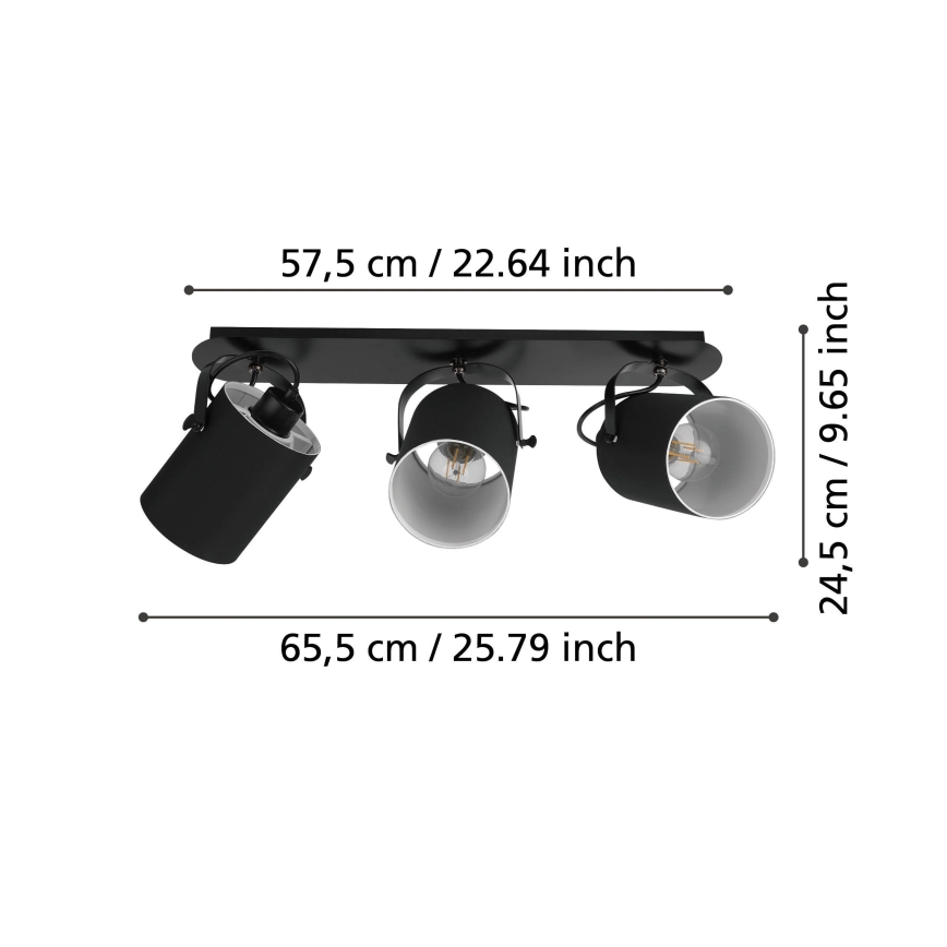 Eglo 33647 - Spot VILLABATE 3xE27/10W/230V