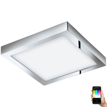 Eglo 33668-LED RGBW luminaire de salle de bains dimmable FUEVA-C 21W/230V 2700-6500K 30x30cm IP44