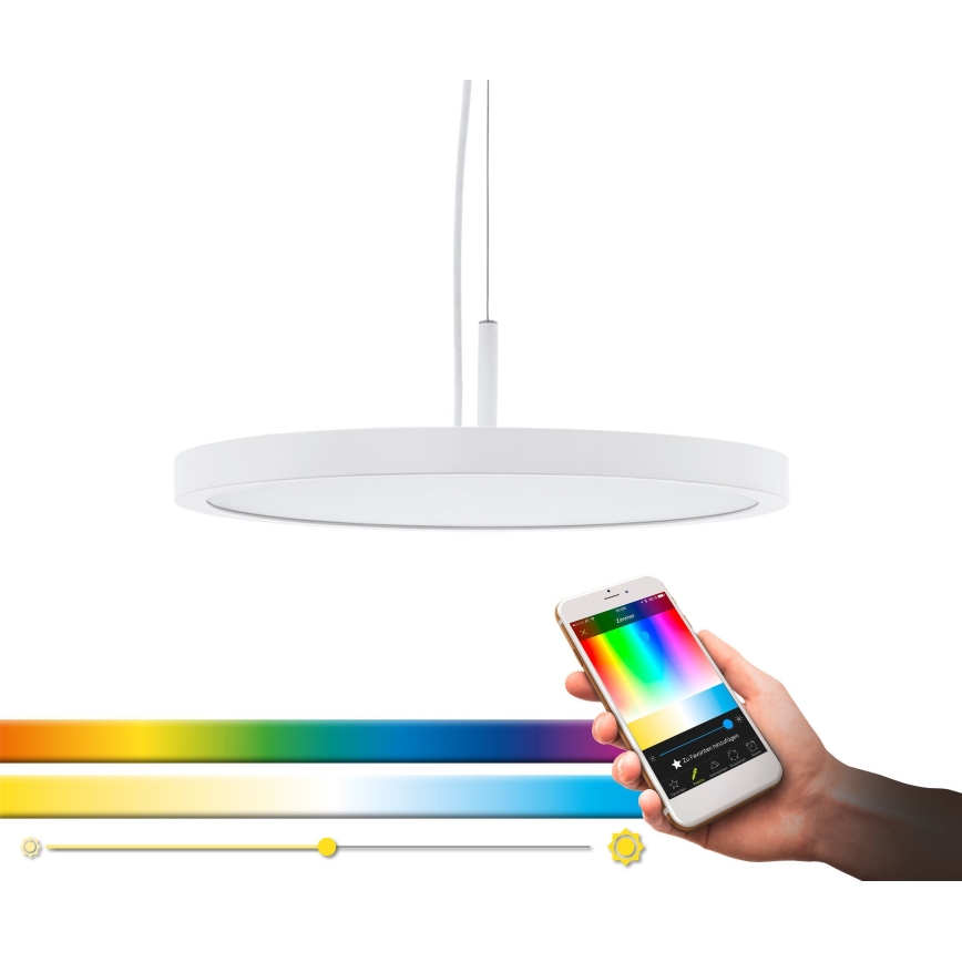 Eglo 33675 - Suspension filaire RGBW à intensité variable CERIGNOLA-C LED/21W/230V 2700-6500K + Télécommande