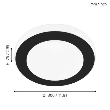 Eglo - Plafonnier LED salle de bain LED/11W/230V IP44