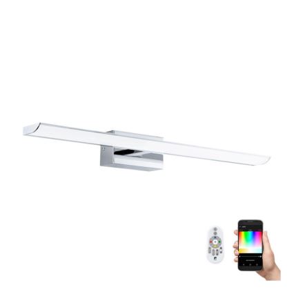 Eglo 33767 - Eclairage miroir salle de bain RGBW à intensité variable TABIANO-C LED/15,6W/230V 2700-6500K 60,5 cm IP44 + télécommande