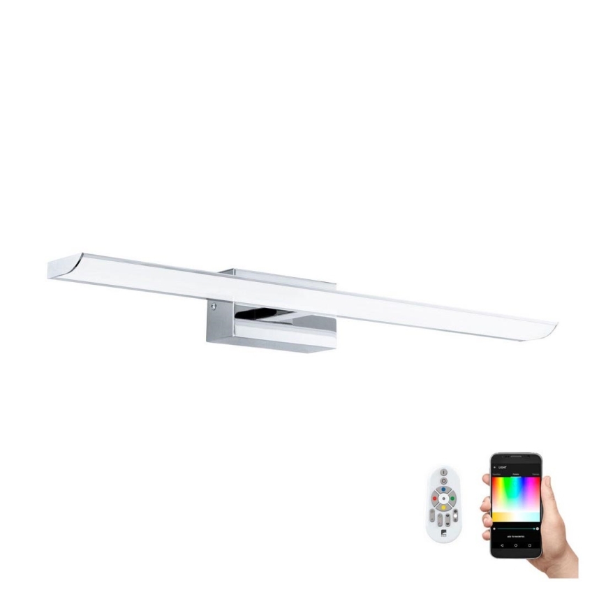 Eglo 33767 - Eclairage miroir salle de bain RGBW à intensité variable TABIANO-C LED/15,6W/230V 2700-6500K 60,5 cm IP44 + télécommande