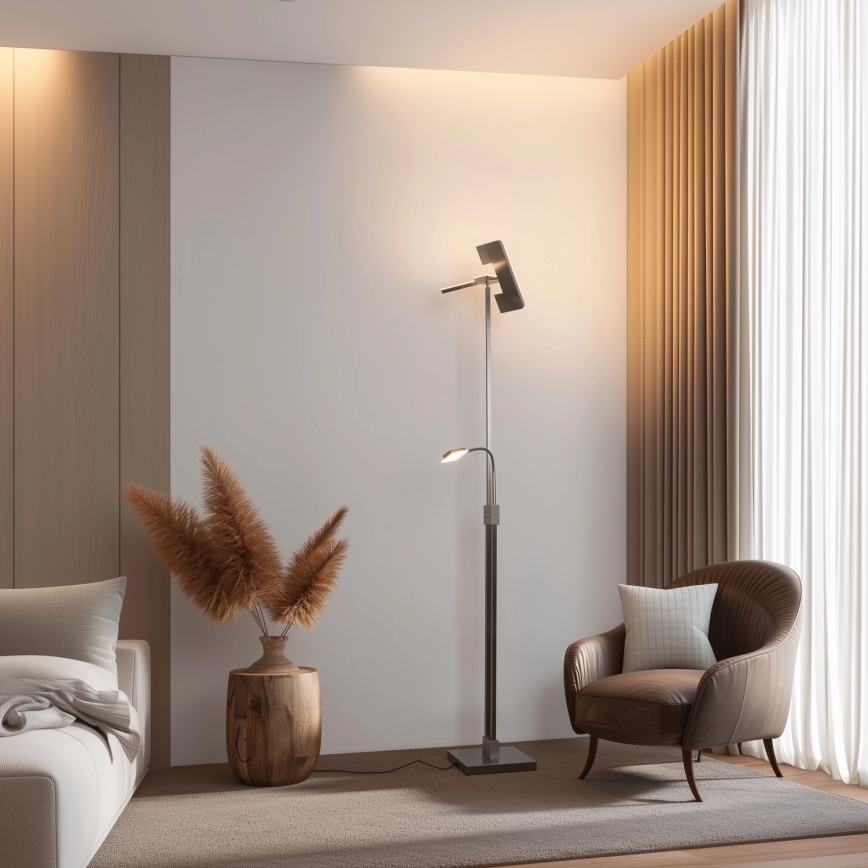 Eglo 33817 - LED à intensité variable tactile lampadaire SOLANO LED/30W/230V + LED/4W