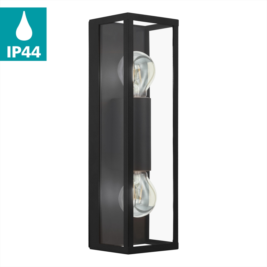 Eglo 33856 - Applique murale extérieure ALAMONTE 2xE27/60W/230V IP44 noire