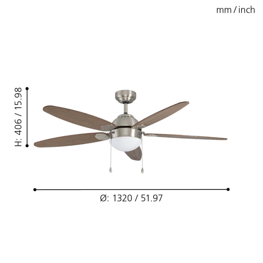 Eglo - Ventilateur de plafond 1xE14/60W/230V
