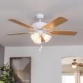Eglo 35076 - Ventilateur de plafond LAS PALMAS 3xE27/40W/230V blanc