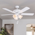 Eglo 35076 - Ventilateur de plafond LAS PALMAS 3xE27/40W/230V blanc