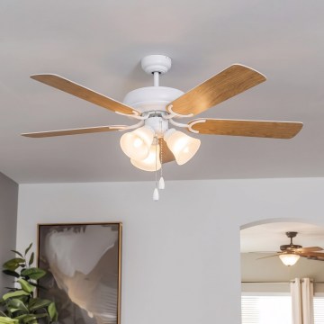 Eglo 35076 - Ventilateur de plafond LAS PALMAS 3xE27/40W/230V marron