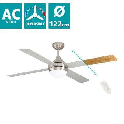 Eglo - Ventilateur de plafond 2xE27/7W/230V + télécommande