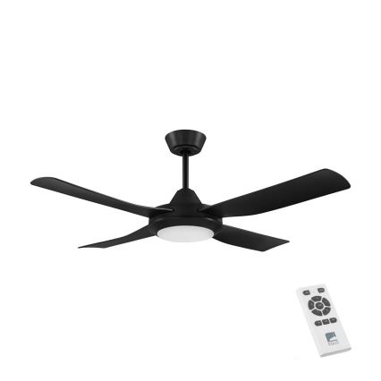 Eglo - Ventilateur de plafond LED/20W/230V noir + télécommande