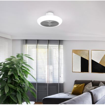 Eglo - Plafonnier à intensité variable LED/25,5W/230V blanc/gris + télécommande