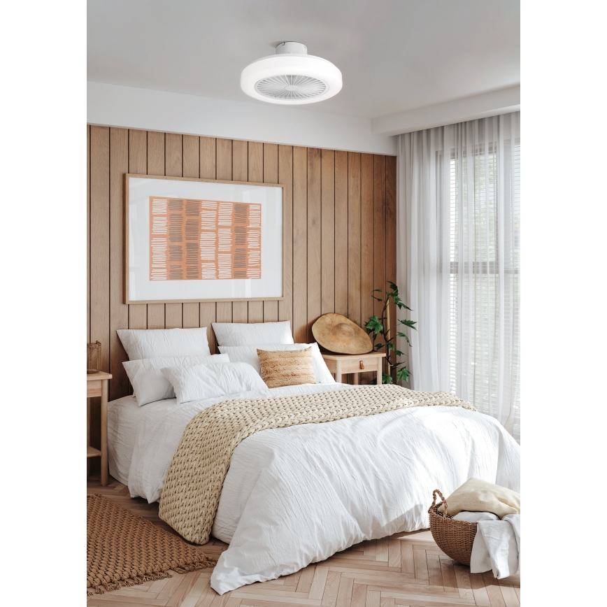 Eglo - Ventilateur de plafond LED à intensité variable LED/25,5W/230V blanc 2700-6500K + télécommande