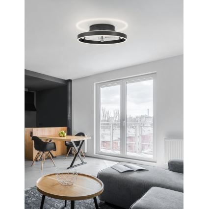 Eglo - Ventilateur de plafond LED à intensité variable LED/35,6W/230V noir + télécommande