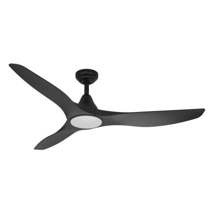 Eglo - Ventilateur de plafond LED 19 W 230 V Ø 132 cm, noir + télécommande