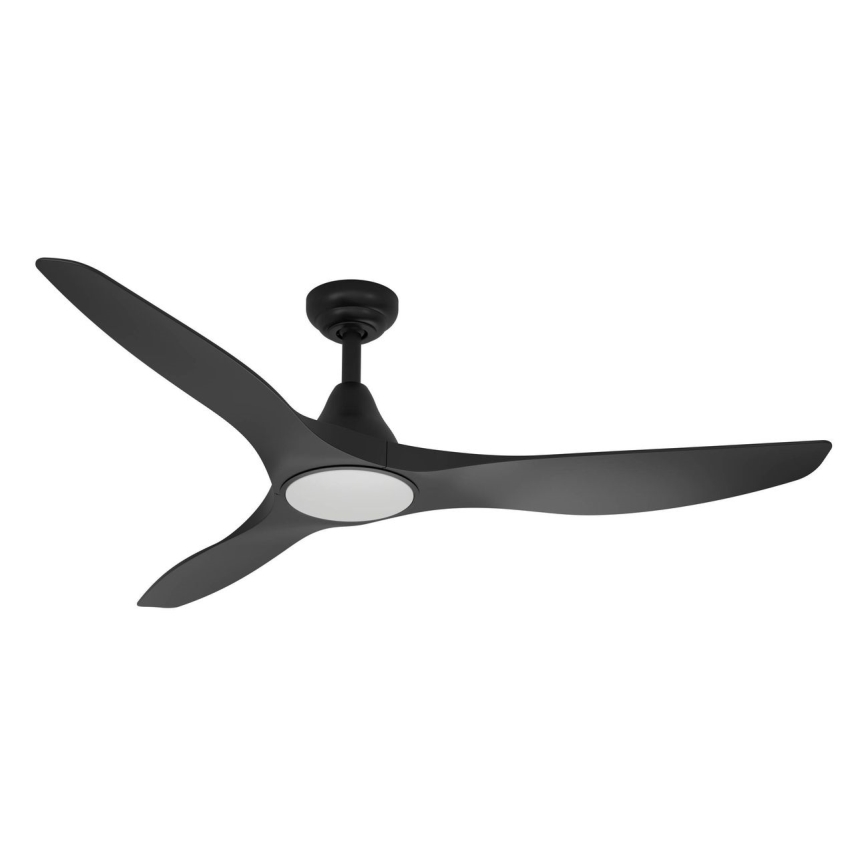 Eglo - Ventilateur de plafond LED 19 W 230 V Ø 132 cm, noir + télécommande