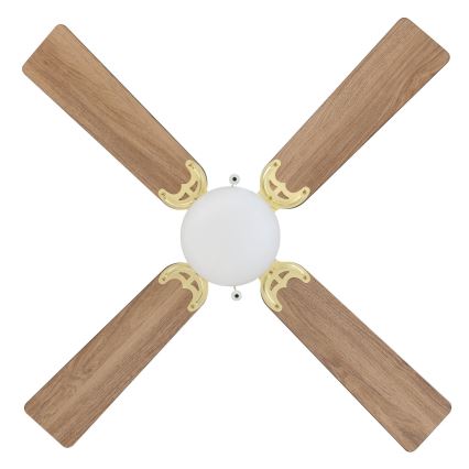 Eglo - Ventilateur de plafond 1xE27/60W/230V doré