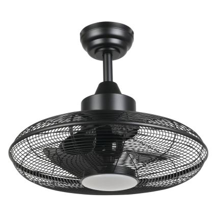 Eglo - Ventilateur de plafond à LED 15W/230V Ø 53 cm noir + télécommande
