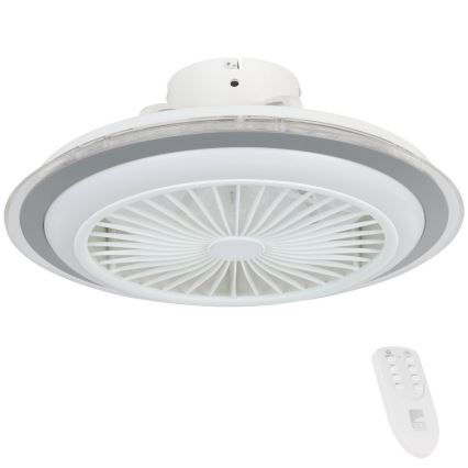 Eglo - Ventilateur de plafond LED à intensité variable LED/25,5W/230V blanc/gris 2700-6500K + télécommande