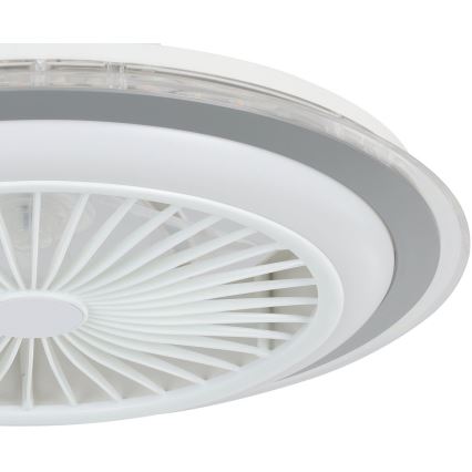 Eglo - Ventilateur de plafond LED à intensité variable LED/25,5W/230V blanc/gris 2700-6500K + télécommande